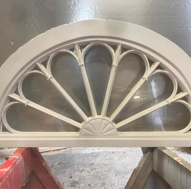 Fanlight restoration — Original fanlight restored in the workshop